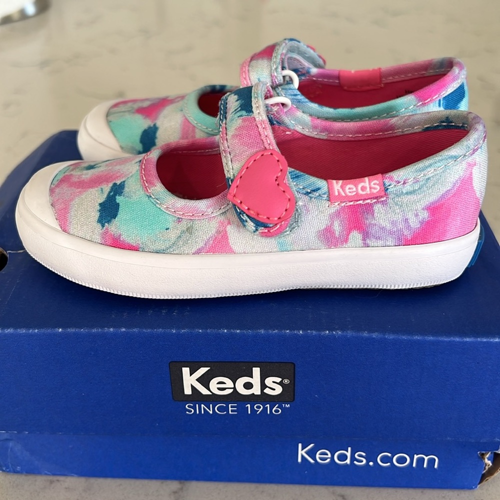 Keds Harper Tie Dye Mary Jane Flats NEW Toddler 7 - Picture 9 of 9